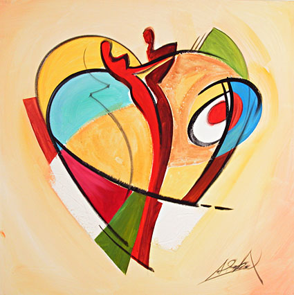 AMERICAN HEARTS III painting - Alfred Gockel AMERICAN HEARTS III art painting